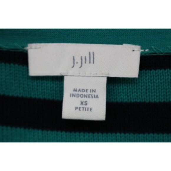 J. Jill Striped 3/4 Sleeve Knit Sweater-Size XS/Petite-Stretchy - Picture 4 of 8